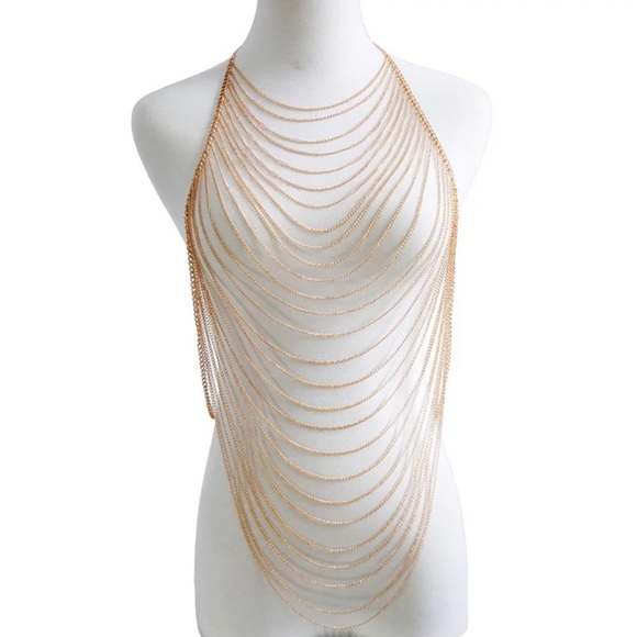 Multi-Layer Metal Body Chain Tassel - Picture 2 of 2